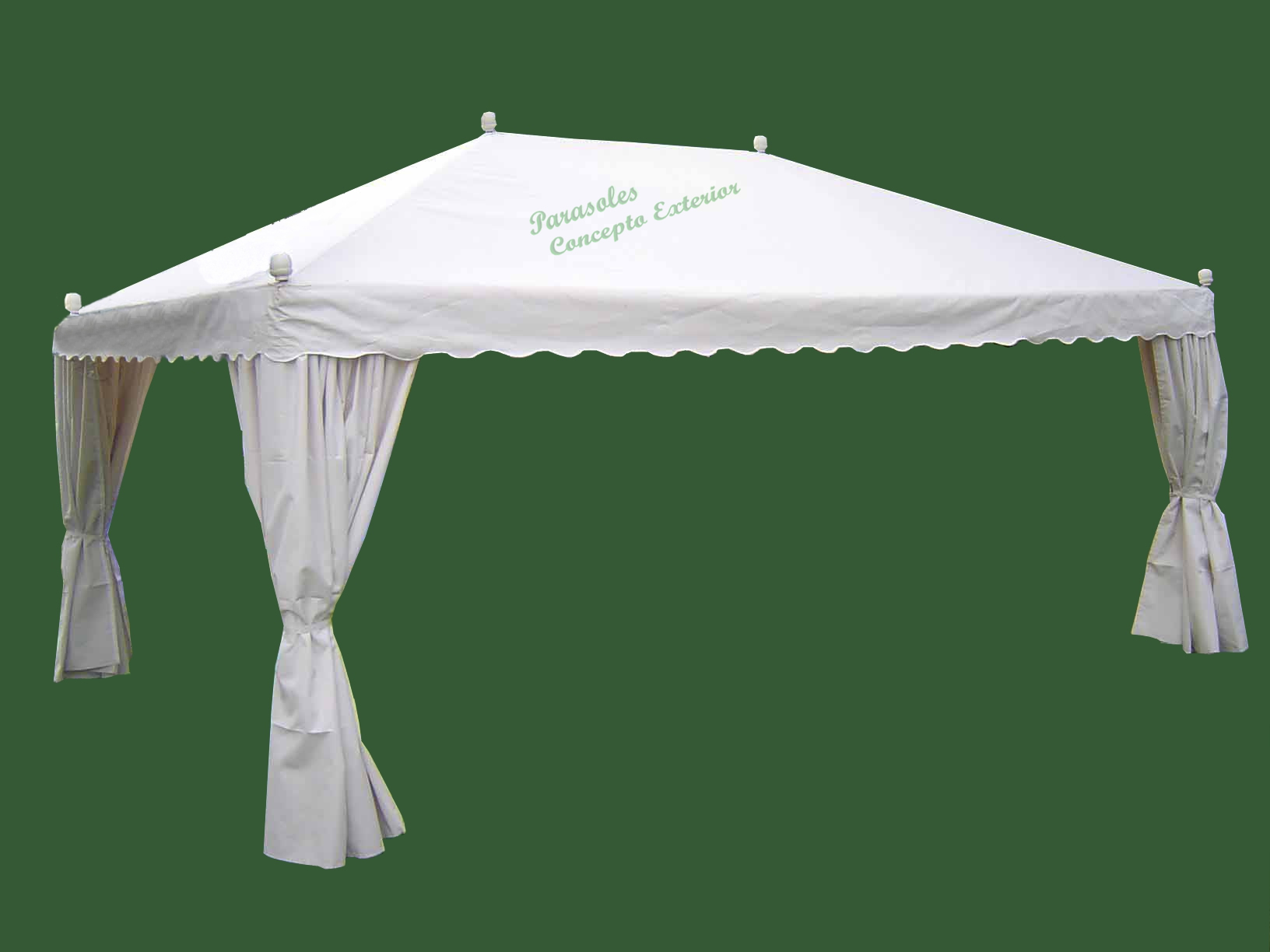 Parasol tipo Carpa con Cortinas Completas